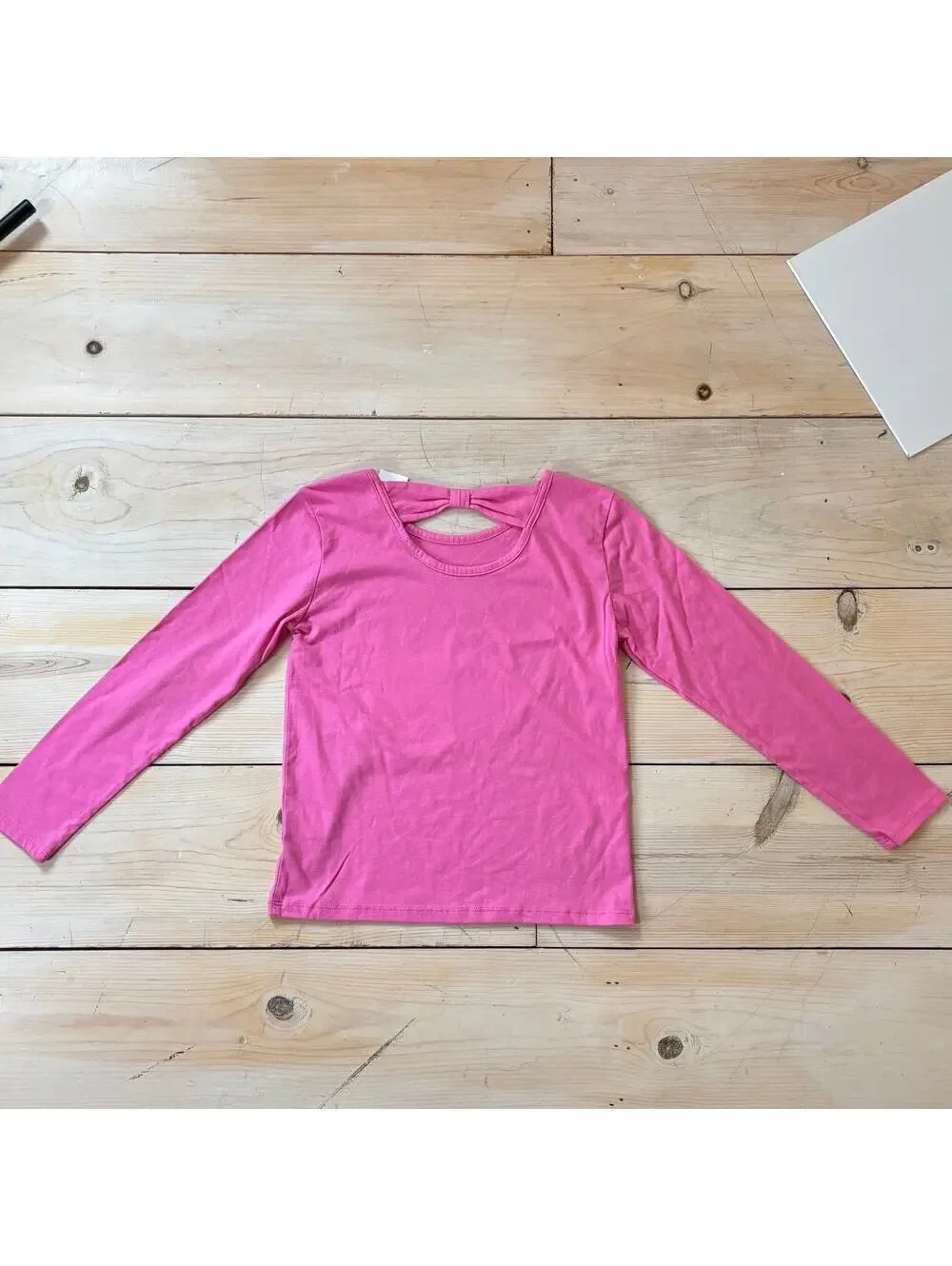 The Children's Place NWT Girls' Cherry Graphic Bow Back Top Pink Size M